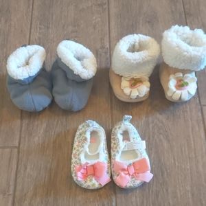 Baby booties bundle of 3